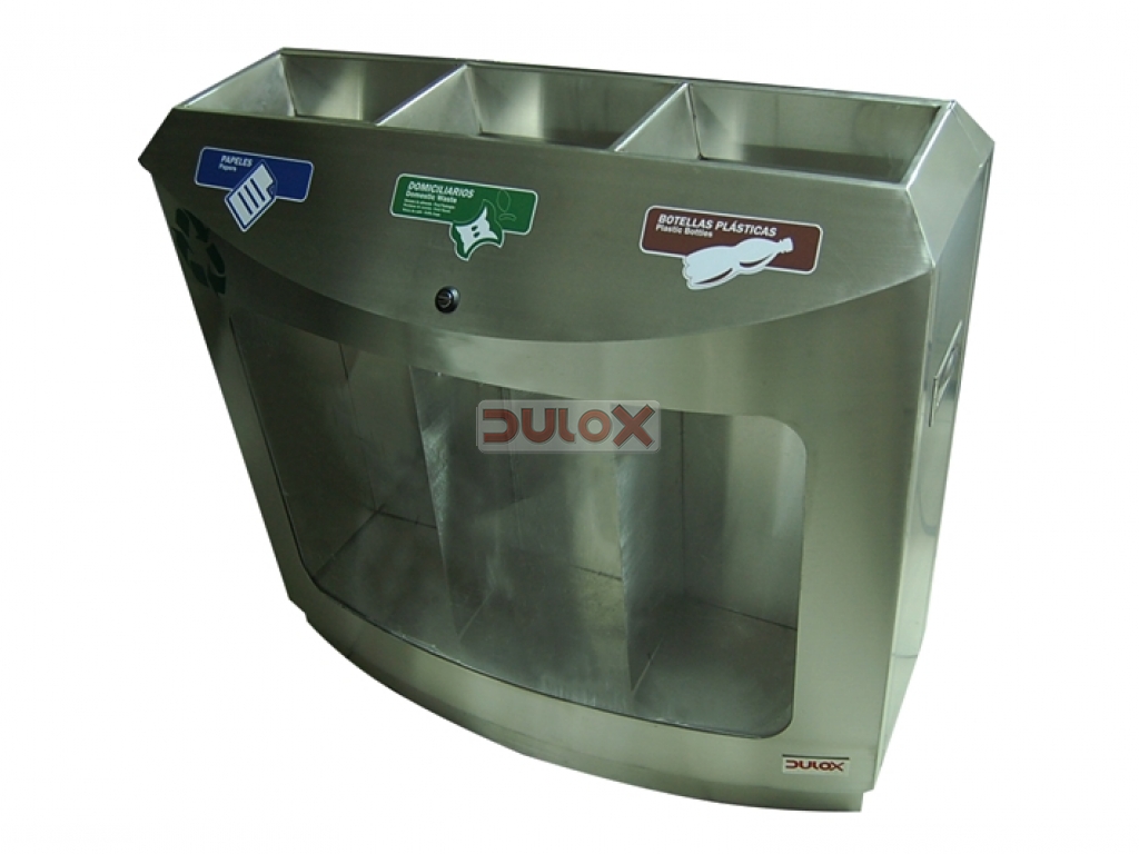 BASURERO RECICLAJE ESPECIAL TRANSPARENTE / BRET-0960