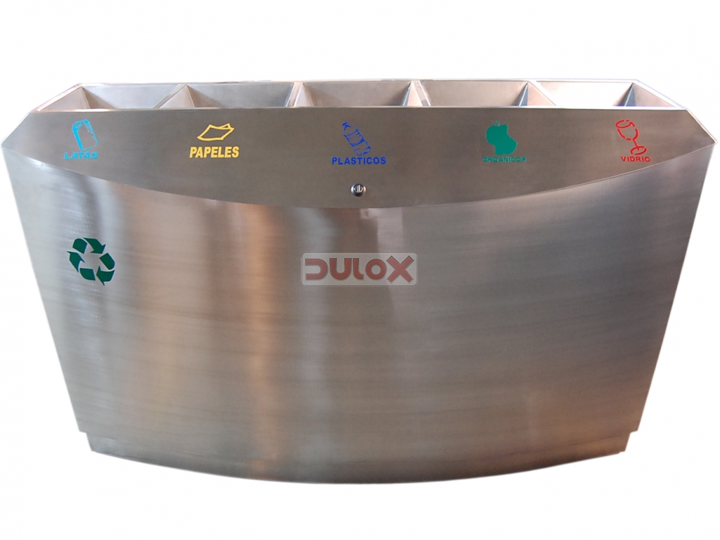 BASURERO DE RECICLAJE DE 5 COMPARTIMIENTOS / BARE5-01500