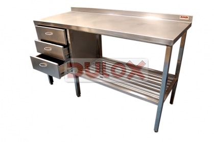 MESON DE TRABAJO CON CAJONERA Y REPISA INFERIOR/ BAMTC-1300